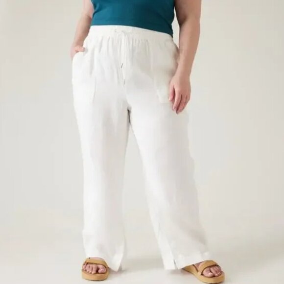 Athleta Retreat Linen Wide Leg Pant Size 3X - Picture 1 of 5